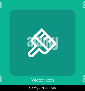 Pinselvektorsymbol lineares Symbol.Linie mit bearbeitbarer Kontur Stock Vektor