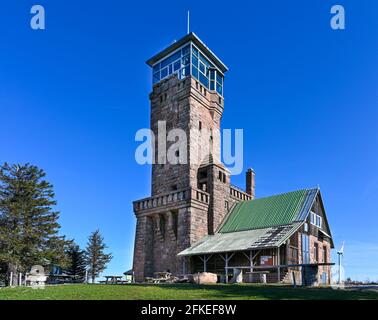 Hornisgrinde Tower am Berg Hornisgrinde. Schwarzwald, Baden-Württemberg, Deutschland, Europa Stockfoto