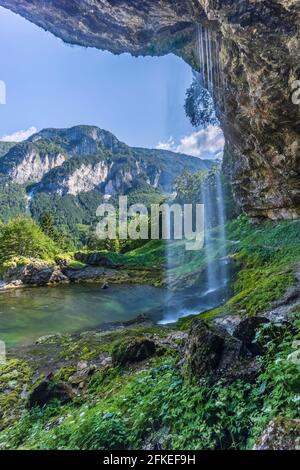 Goriuda Wasserfall (Fontanon di Goriuda), Provinz Udine, Italien Stockfoto