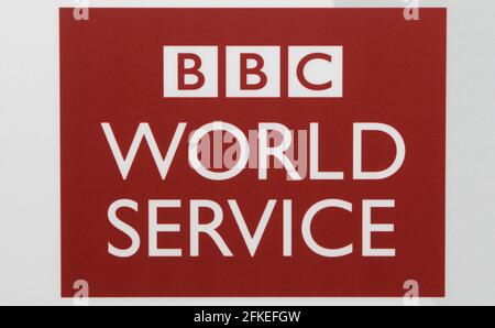 Undatierte Datei Foto, wenn das BBC World Service-Logo. Dem BBC World Service wurden Millionen £8 zur Bekämpfung von Desinformation und ungenauer Nachrichtenberichterstattung auf der ganzen Welt bereitgestellt, teilte Außenminister Dominic Raab mit. Das Geld wird verwendet, um den investigativen Journalismus des BBC World Service zu unterstützen und die digitale Interaktion mit der Berichterstattung des Senders im Ausland zu verbessern. Ausgabedatum: Samstag, 1. Mai 2021. Stockfoto