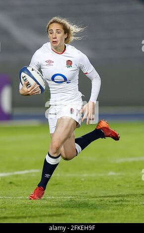 Abigail Dow von England beim Frauen Rugby Union Test Match zwischen Frankreich und England am 30. April 2021 im Le Stadium in Villeneuve-d'Ascq, Frankreich - Photo Loic Baratoux / DPPI Stockfoto