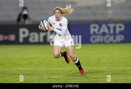 Abigail Dow von England beim Frauen Rugby Union Test Match zwischen Frankreich und England am 30. April 2021 im Le Stadium in Villeneuve-d'Ascq, Frankreich - Photo Loic Baratoux / DPPI Stockfoto