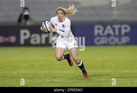 Abigail Dow von England beim Frauen Rugby Union Test Match zwischen Frankreich und England am 30. April 2021 im Le Stadium in Villeneuve-d'Ascq, Frankreich - Photo Loic Baratoux / DPPI / LiveMedia Stockfoto