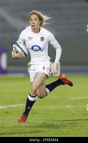 Abigail Dow von England beim Frauen Rugby Union Test Match zwischen Frankreich und England am 30. April 2021 im Le Stadium in Villeneuve-d'Ascq, Frankreich - Photo Loic Baratoux / DPPI / LiveMedia Stockfoto