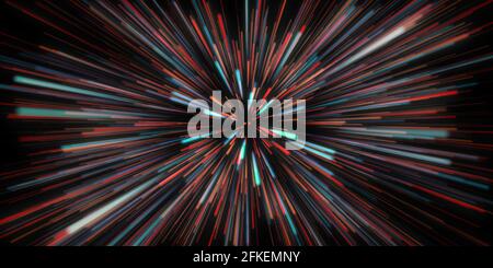 Weltraumreisen im Science Fiction-Konzept des Weltalls Stockfoto