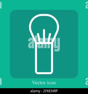 Pinselvektorsymbol lineares Symbol.Linie mit bearbeitbarer Kontur Stock Vektor