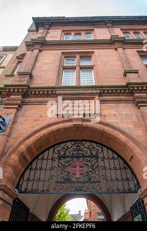 Carlisle, Cumbria, Großbritannien, August 2020 - Fassade des Tullie House Museums und der Kunstgalerie in der Stadt Carlisle, Großbritannien Stockfoto