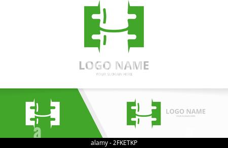 Abstrakte Wirbelsäulenknochen-Logokombination. Einzigartige Design-Vorlage für das Logo des spinalen Diagnosezentrums. Stock Vektor