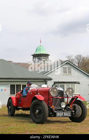 Lagonda M45 Le Mans 1935 (1934, nachgebaute Karosserie), Campbell Lawn, Brooklands Museum, Weybridge, Surrey, England, Großbritannien, Großbritannien, Großbritannien, Europa Stockfoto