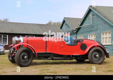 Lagonda M45 Le Mans 1935 (1934, nachgebaute Karosserie), Campbell Lawn, Brooklands Museum, Weybridge, Surrey, England, Großbritannien, Großbritannien, Großbritannien, Europa Stockfoto