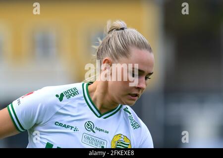 Stockholm, Schweden. Mai 2021. Emma Jansson (10 Hammarby) während des Spiels in der Schwedischen Liga OBOS Damallsvenskan am 1. Mai 2021 zwischen Hammarby IF und KIF Orebro DFF bei Hammarby IP in Stockholm, Schweden Quelle: SPP Sport Pressefoto. /Alamy Live News Stockfoto