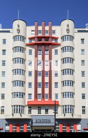 Fassade des Beresford Building, ehemals Beresford Hotel und Baird Hall of Residence, Sauchiehall Street Glasgow Scotland Stockfoto