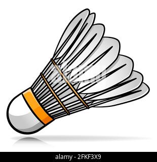 Vektor-Illustration von Badminton Federball Cartoon-Design Stock Vektor