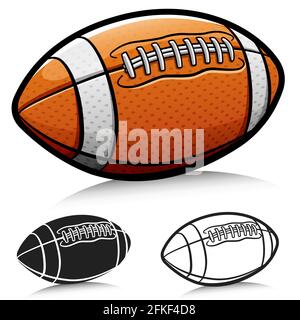 Vektor-Illustration von american Football Ball Cartoon Stock Vektor