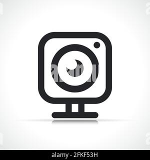 Vektordarstellung des Webcam-Symbols isoliertes Design Stock Vektor
