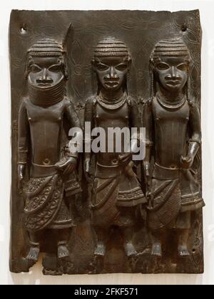 Berlin. Deutschland. Bronzen Aus Benin. Gedenktafel aus dem königlichen Hofpalast des Königreichs Benin, ca. 1600. Berggruen Museum, Berlin, Deutschland. NG MB 162/20 Stockfoto