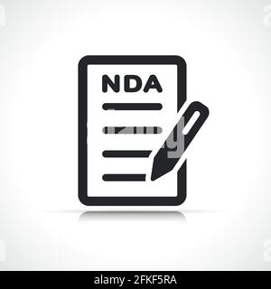 Vektordarstellung des designs der nda-Dokumentsymbole Stock Vektor