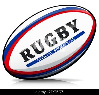 Vektordarstellung des Rugby-Ball-Isolated-Designs Stock Vektor