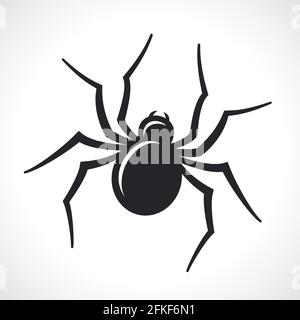 spider schwarz Symbol isoliert Vektor Illustration Design Stock Vektor