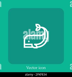 Walvektorsymbol lineares Symbol.Linie mit bearbeitbarer Kontur Stock Vektor