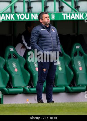 Scottish Premiership - Hibernian / St. Johnstone. Easter Road Stadium, Edinburgh, Midlothian, Großbritannien. Mai 2021. In der Scottish Premier League auf der Easter Road in Edinburgh ist Hibs Gastgeber von St. Johnstone. Bild zeigt: St Johnstone Manager, Callum Davidson. Quelle: Ian Jacobs/Alamy Live News Stockfoto