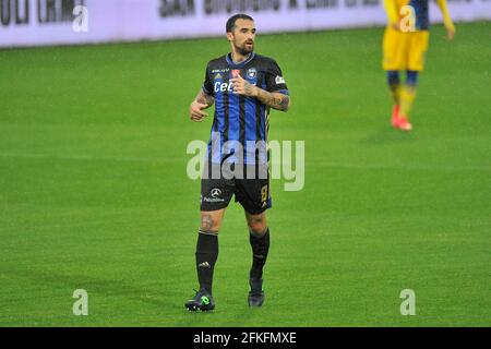 Frosinone, Italien. Mai 2021. Antonio Caracciolo Spieler von Pisa, während des Spiels der italienischen Serie B Meisterschaft zwischen Frosinone gegen Pisa, Endergebnis 3-1, Spiel im Benito Stirpe Stadion in Frosinone gespielt. Frosinone, Italien, 01. Mai 2021. (Foto von Vincenzo Izzo/Sipa USA) Quelle: SIPA USA/Alamy Live News Stockfoto