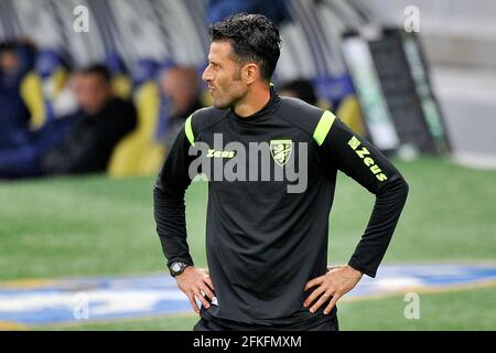 Frosinone, Italien. Mai 2021. Fabio Grosso Trainer von Frosinone, während des Spiels der italienischen Serie B Meisterschaft zwischen Frosinone gegen Pisa, Endergebnis 3-1, Spiel im Benito Stirpe Stadion in Frosinone gespielt. Frosinone, Italien, 01. Mai 2021. (Foto von Vincenzo Izzo/Sipa USA) Quelle: SIPA USA/Alamy Live News Stockfoto