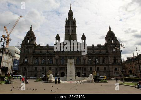 Glasgow City Chambers am George Square Stockfoto