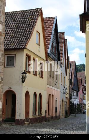 Altstadtgasse in Kulmbach, Franken, Bayern, Deutschland Stockfoto