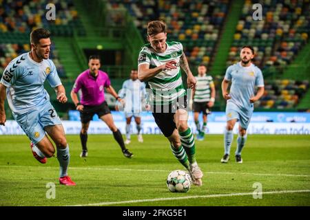 Lissabon, Portugal. Mai 2021. Nuno Santos von Sporting während des NOS-Spiels der Herren-Liga zwischen Sporting CP und Nacional im Alvalade-Stadion in Lissabon, Portugal am 1. Mai 2021 Credit: SPP Sport Press Photo. /Alamy Live News Stockfoto