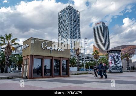 Carpe Diem Restaurant Club Barcelona Stockfoto