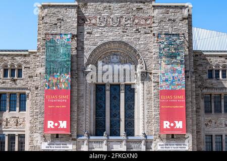 Gebäudearchitektur des Royal Ontario Museum oder ROM, Toronto, Kanada Stockfoto