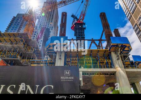 Baustelle von 'The One' an der Kreuzung der Yonge und Bloor Street in der Innenstadt von Toronto, Kanada Stockfoto