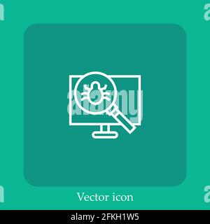 Bug-Vektor-Symbol lineares Symbol.Linie mit bearbeitbarer Kontur Stock Vektor