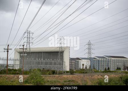 NASA's National Full-Scale Tunnel Aerodynamics Complex in Moffett Field, Mountain View, Kalifornien. April 2021. Stockfoto