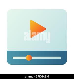 Video-Multimedia-Streaming-Film einzelnes isoliertes Symbol mit glattem Stil vektorgrafik Stockfoto