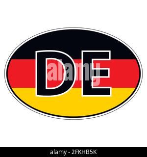 Aufkleber auf dem Auto, Flagge von Deutschland, Germania, Deutschland Stock Vektor