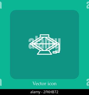 jack-Vektor-Symbol lineares Symbol.Linie mit bearbeitbarer Kontur Stock Vektor