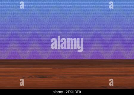 Ein abstraktes 3d-Hintergrundbild mit Holzboden und Grunge-Wand. Stockfoto