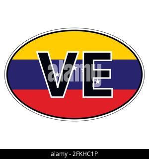 Aufkleber auf dem Auto, Flagge Bolivarische Republik Venezuela Stock Vektor