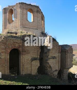 Die alte albanische Kirche von Kilvar. Shabran. Kilavar Village. Aserbaidschan. Stockfoto