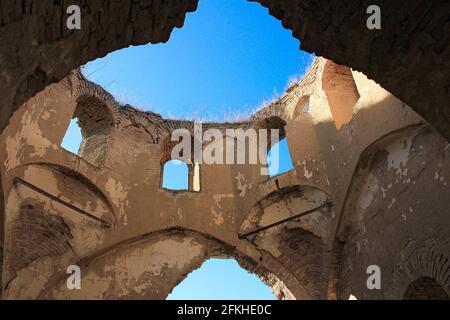 Die alte albanische Kirche von Kilvar. Shabran. Kilavar Village. Aserbaidschan. Stockfoto