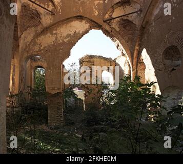 Die alte albanische Kirche von Kilvar. Shabran. Kilavar Village. Aserbaidschan. Stockfoto