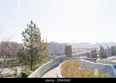 Tacoma, Washington, USA. März 2021. Blick auf die Straßen von Tacoma Stockfoto