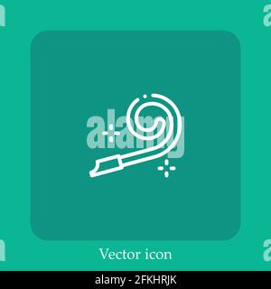 Hinweisvektorsymbol lineares Symbol.Linie mit bearbeitbarer Kontur Stock Vektor