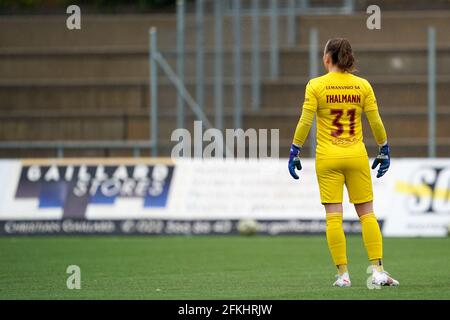 Carouge, Schweiz. Mai 2021. 1. Mai 2021, Carouge, Stade de la Fontenette, AXA Women's Super League: Servette FC Chenois Feminin - FC St.Gallen-Staad, Torhüterin # 31 Gaelle Thalmann (Servette) (Schweiz/Kroatien OUT) Quelle: SPP Sport Pressefoto. /Alamy Live News Stockfoto