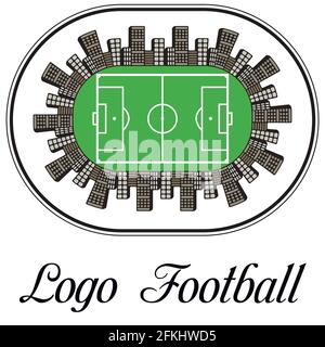 Vektorgrafik für ein Logo des Fußballs, bestehend aus Stock Vektor