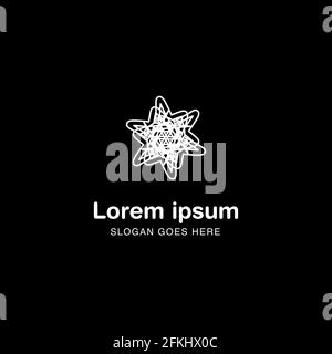 Abstrakt handgezeichnetes Sternlogo Vektor Design EPS 10 Stock Vektor