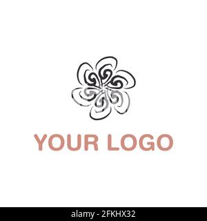 Abstraktes Spiralblume Vektor Logo Design eps10 Stock Vektor