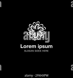 Elegante Blume Vektor Logo Design Art EPS10 Stock Vektor